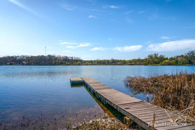 dock featuring a water view