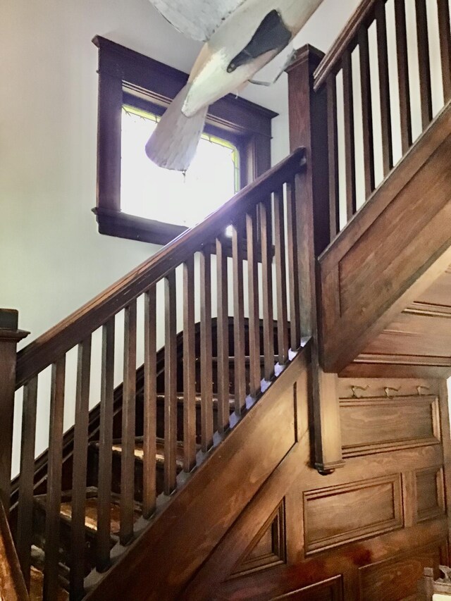 view of stairway