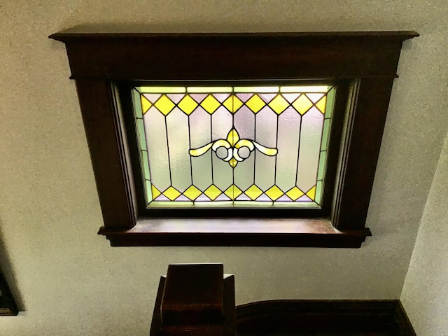detailed view of a textured wall