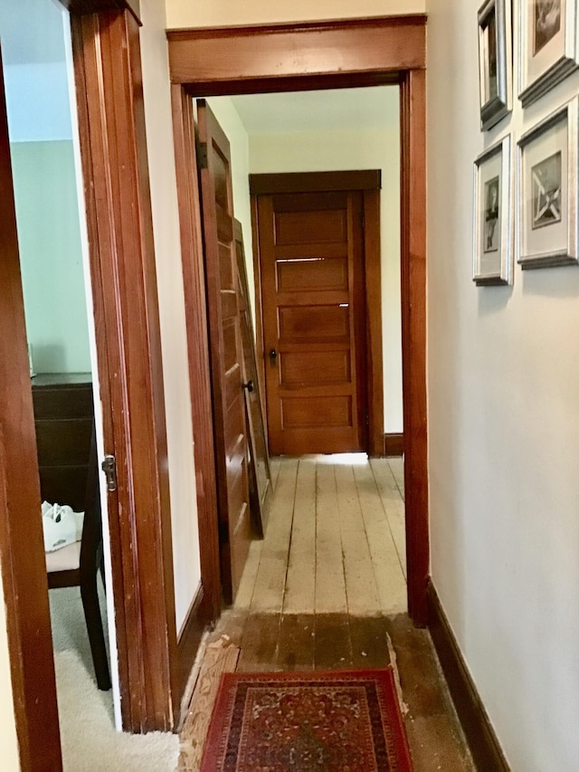 hallway with baseboards