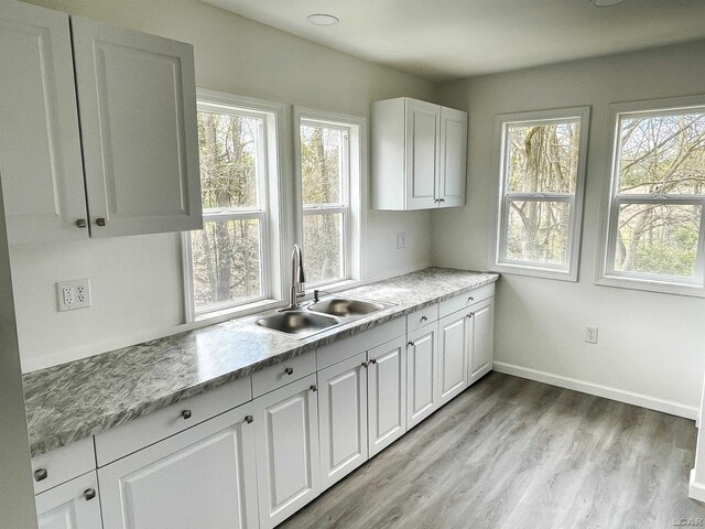 807 N St, Morenci, MI 49256 - kitchen with a sink, plenty of natural light, and white cabinetry
