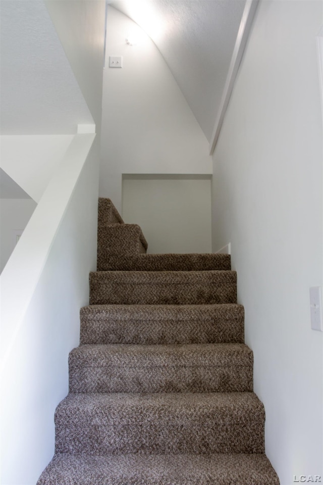 807 N St, Morenci, MI 49256 - staircase with vaulted ceiling
