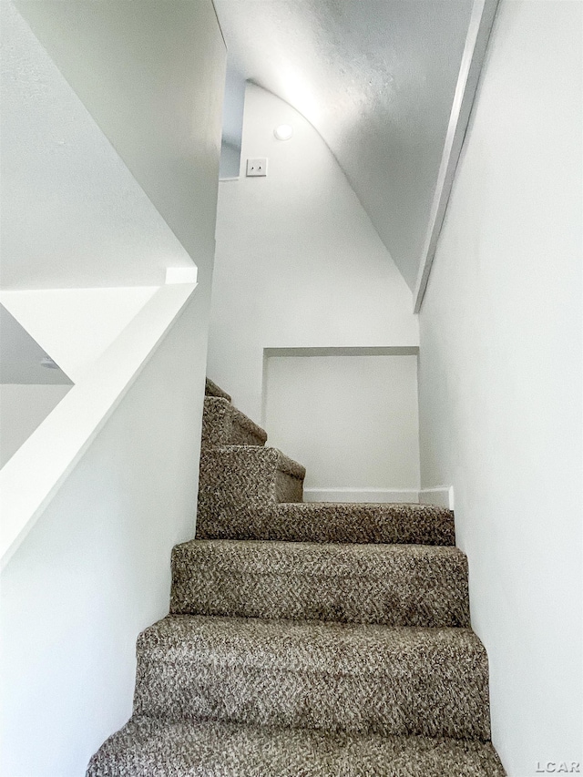 807 N St, Morenci, MI 49256 - staircase with lofted ceiling