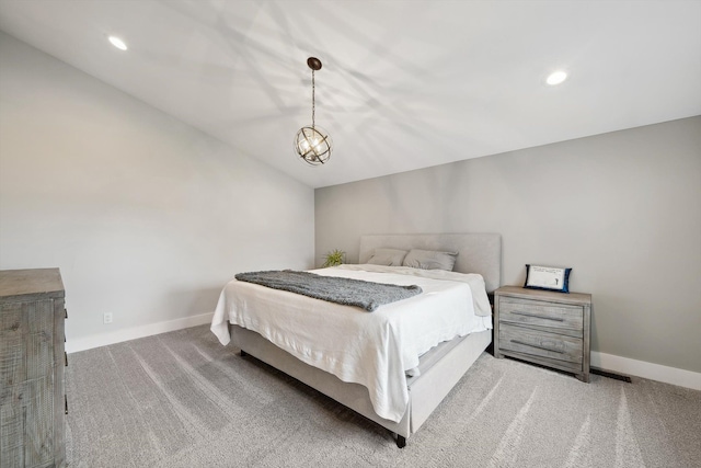 6481 Wardell, West Bloomfield, MI 48324 - carpeted bedroom featuring baseboards, vaulted ceiling, and recessed lighting