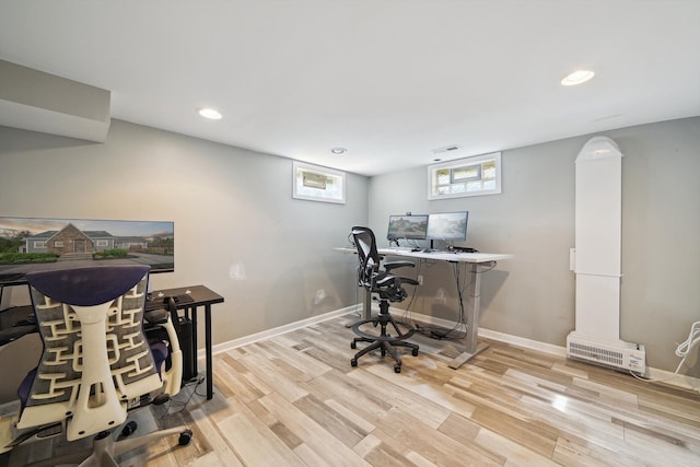 6481 Wardell, West Bloomfield, MI 48324 - office space with wood finished floors, recessed lighting, and baseboards
