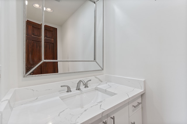 5215 Deer Run Cir, Orchard Lake, MI 48323 - bathroom with vanity and recessed lighting