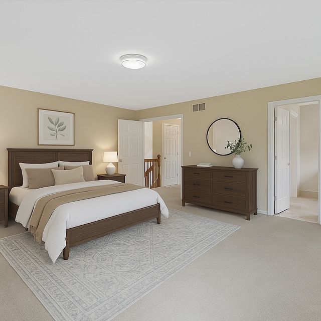 5215 Deer Run Cir, Orchard Lake, MI 48323 - bedroom featuring light carpet and baseboards
