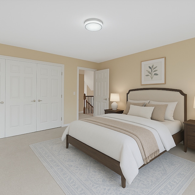 5215 Deer Run Cir, Orchard Lake, MI 48323 - bedroom with carpet and a closet