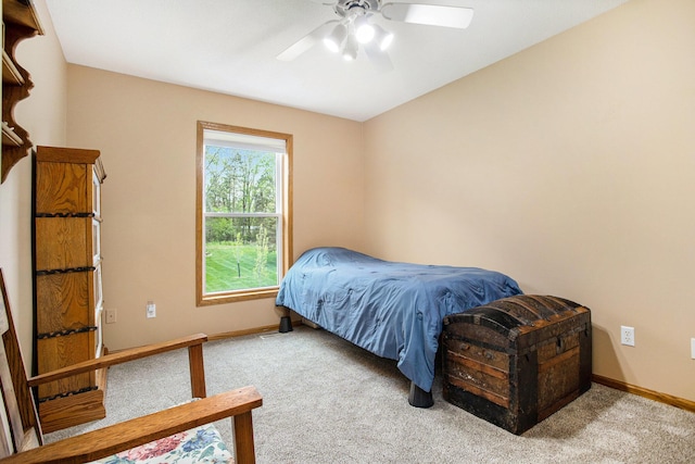 10420 Roger St, Portage, MI 49002 - carpeted bedroom with baseboards and ceiling fan