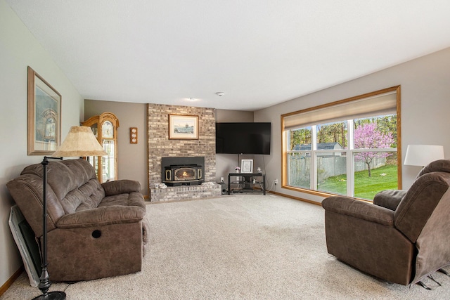 10420 Roger St, Portage, MI 49002 - living room with carpet and baseboards