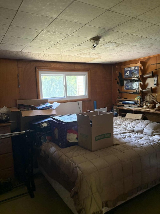 400 E Michigan Ave, Hesperia, MI 49421 - bedroom with wood walls