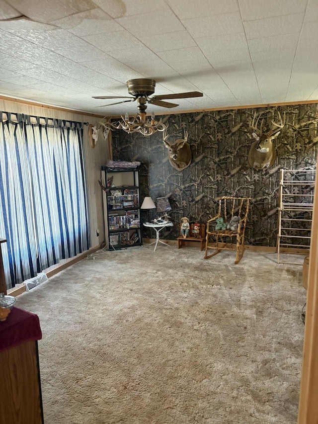 400 E Michigan Ave, Hesperia, MI 49421 - unfurnished room with a ceiling fan and carpet floors