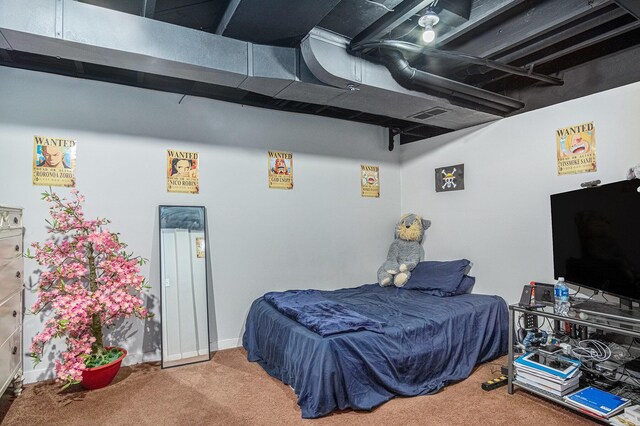 view of carpeted bedroom