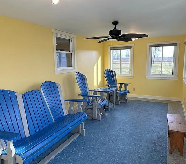 31915 M 60, Leonidas, MI 49066 - view of patio / terrace with a ceiling fan