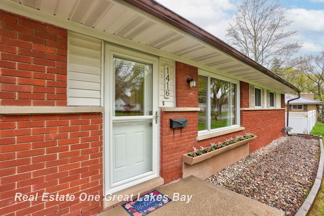 1416 Airfield Ln, Midland, MI 48642 - entrance to property with brick siding