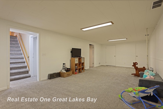 1416 Airfield Ln, Midland, MI 48642 - miscellaneous room featuring carpet flooring and stairway