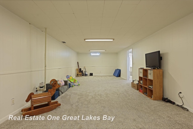 1416 Airfield Ln, Midland, MI 48642 - recreation room featuring carpet floors