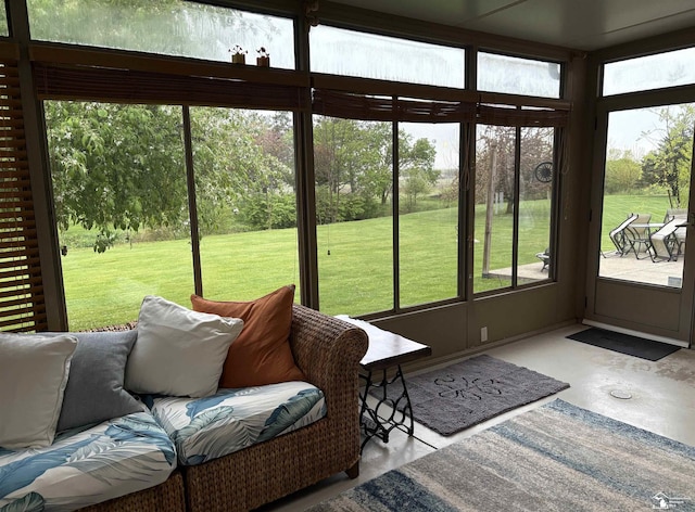 view of sunroom / solarium