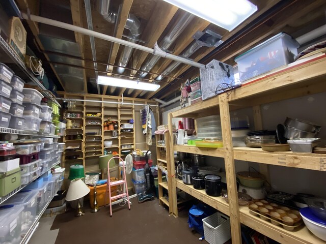 view of storage area
