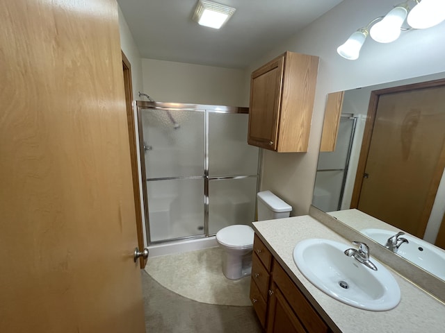 1712 Lisa Dr SW, Byron Center, MI 49315 - full bath with a stall shower, toilet, and vanity