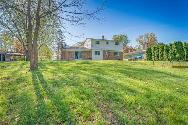view of grassy yard