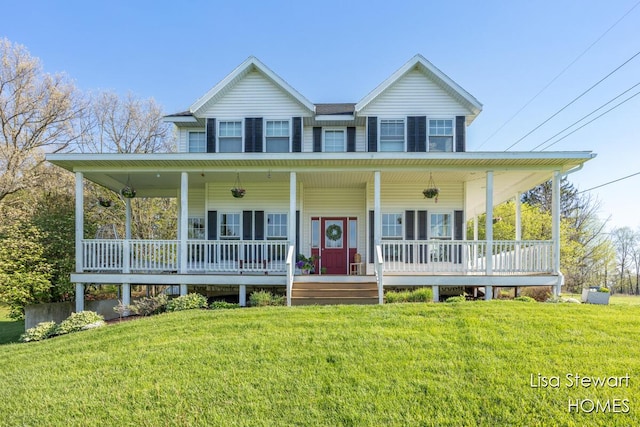 2445 Honey Creek Ave NE, Ada, MI 49301 - farmhouse with a front lawn and a porch