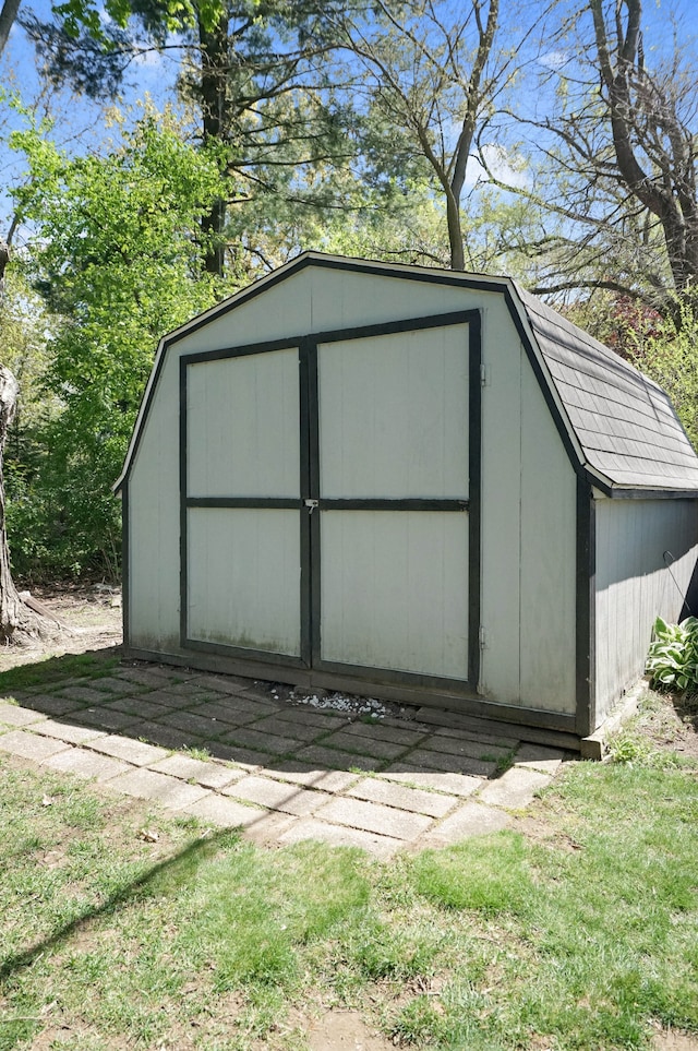 view of shed