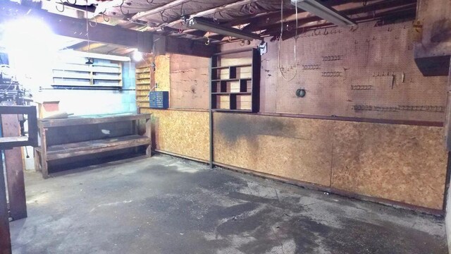 17931 30th Ave, Barryton, MI 49305 - unfinished basement featuring a workshop area