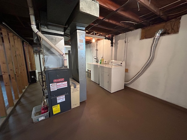 23851 Annapolis St, Dearborn Heights, MI 48125 - unfinished basement featuring washer and dryer
