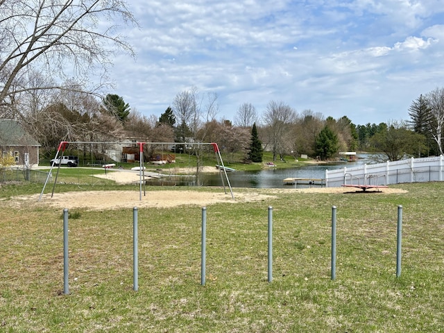 554 Ottawa Trl, Buckley, MI 49620 - view of community featuring a water view