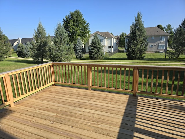 319 Sedgewood Ln, Ann Arbor, MI 48103 - deck featuring a residential view and a lawn