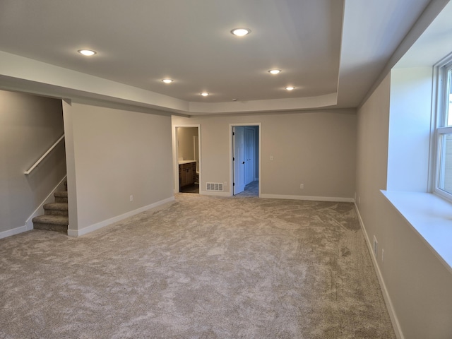 319 Sedgewood Ln, Ann Arbor, MI 48103 - finished below grade area featuring carpet floors, stairs, recessed lighting, and baseboards