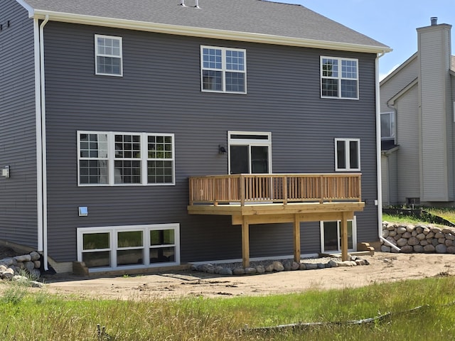 319 Sedgewood Ln, Ann Arbor, MI 48103 - back of property with a wooden deck
