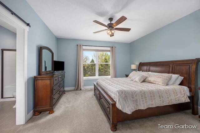 2044 Canopy Dr SW, Byron Center, MI 49315 - bedroom featuring light colored carpet, baseboards, and ceiling fan