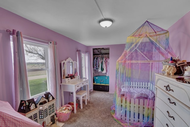 view of carpeted bedroom