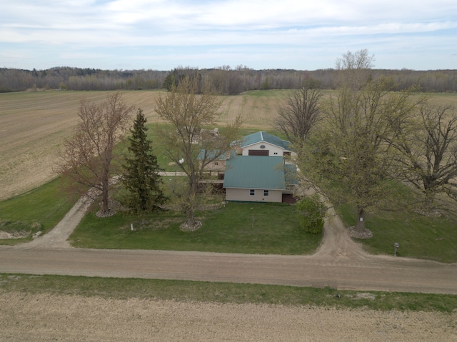 aerial view of sparsely populated area