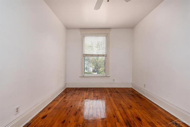 2152 6th St, Bay City, MI 48706 - unfurnished room featuring ceiling fan, hardwood / wood-style flooring, and baseboards