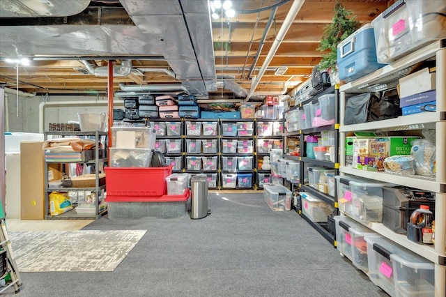 view of storage area