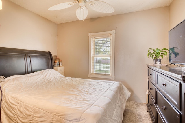 321 N Norman St, Barryton, MI 49305 - bedroom with light carpet and a ceiling fan