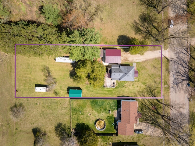 321 N Norman St, Barryton, MI 49305 - aerial view of property's location featuring property boundaries highlighted