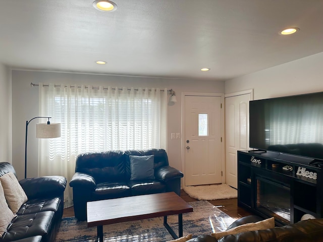 41371 Hamilton Dr, Sterling Heights, MI 48313 - living room featuring recessed lighting and wood finished floors