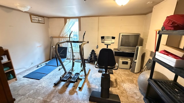 view of exercise area