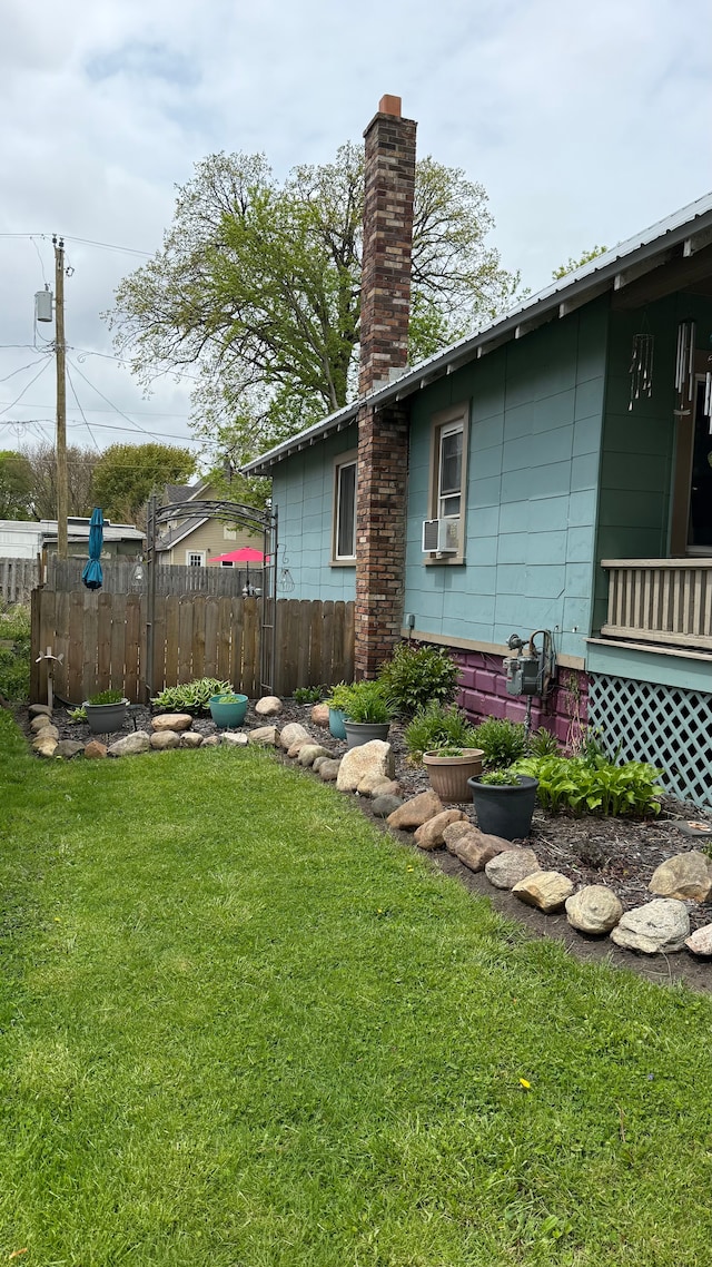 view of yard with cooling unit