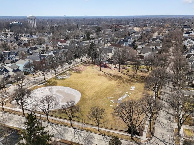 aerial perspective of suburban area