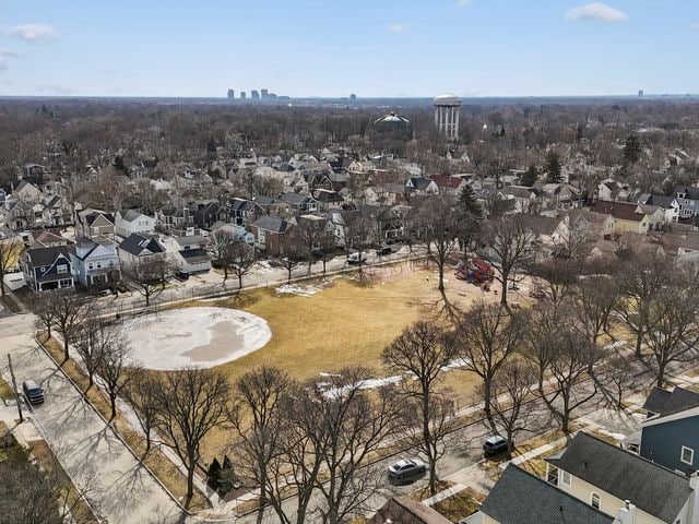 aerial view of residential area