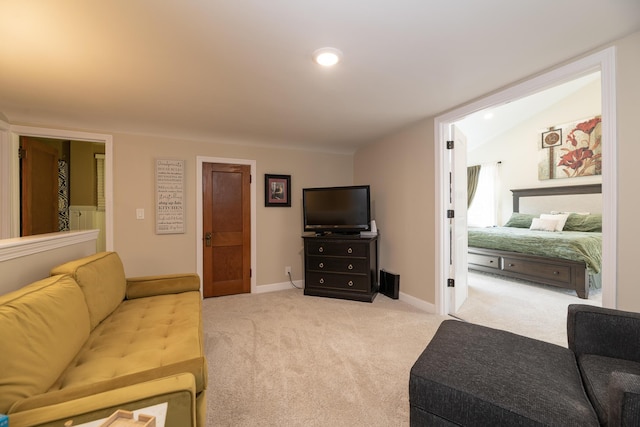 8811 Waruf Ave, Portage, MI 49002 - living area with light carpet and baseboards