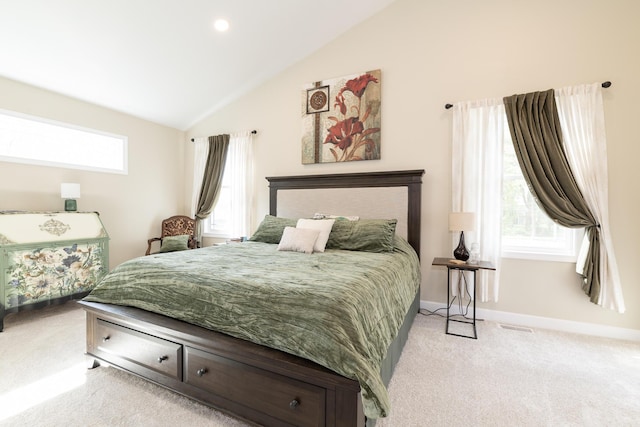 8811 Waruf Ave, Portage, MI 49002 - bedroom with light carpet and vaulted ceiling