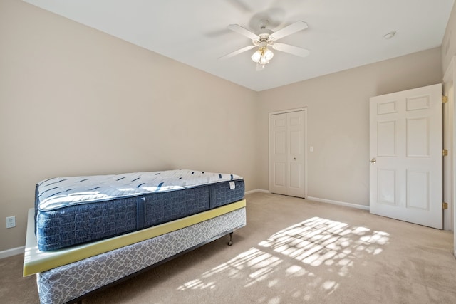1708 Deepwood Cir, Rochester, MI 48307 - carpeted bedroom with baseboards and ceiling fan