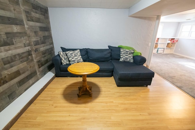 1291 103rd Ave, Plainwell, MI 49080 - living area featuring wood finished floors and baseboards