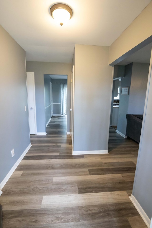 1291 103rd Ave, Plainwell, MI 49080 - corridor featuring baseboards and wood finished floors